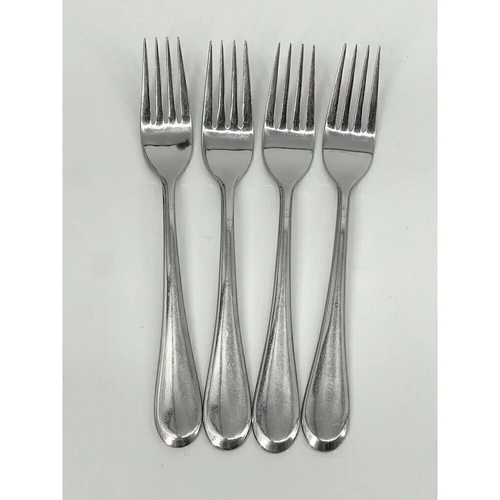 Oneida ICARUS Place Dinner Forks 8” Glossy Stainless Flatware Set Of 4